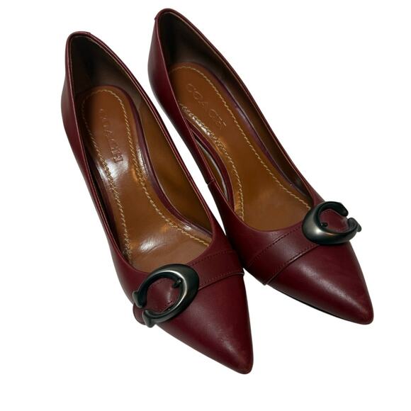 Coach Red Varick Pump Sz. 38.5 (US 7.5) - Picture 3 of 8